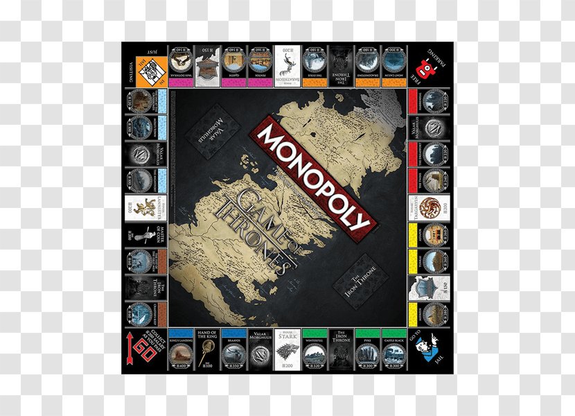 Monopoly World Of A Song Ice And Fire Board Game Thrones Transparent PNG