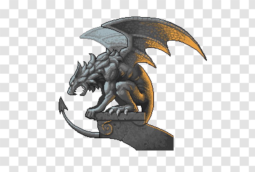 Dragon Pixel Art - Gargoyle Transparent PNG