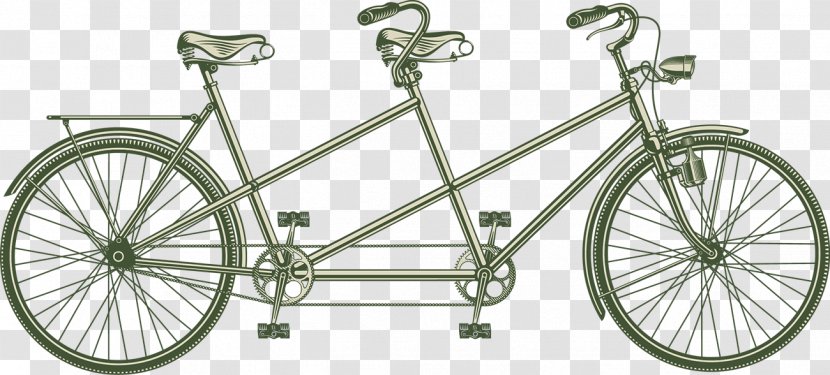 Tandem Bicycle Cycling Stock Photography Illustration - Stockxchng - Retro Transparent PNG