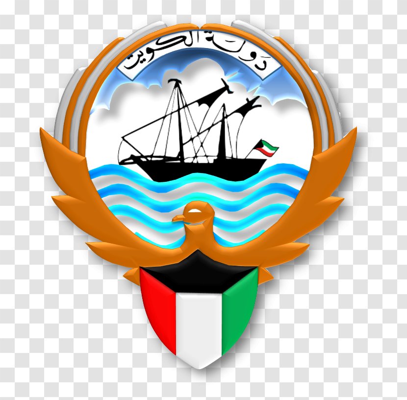 Emblem Of Kuwait Coat Arms Hawk Quraish Flag - National Transparent PNG