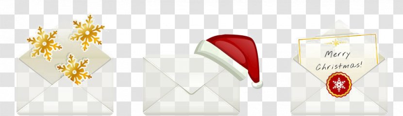 Paper Christmas Envelope Illustration - White - Creative Transparent PNG