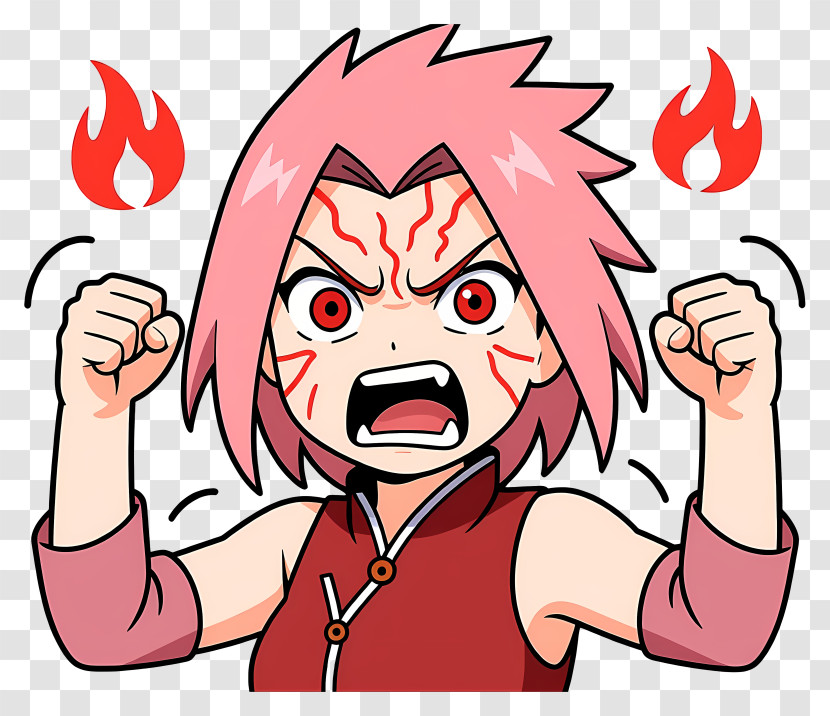 Sakura Haruno - Furious Pink Anime Character Transparent PNG