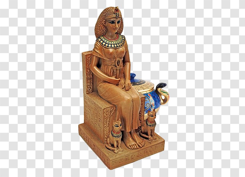 Ancient Egypt Antony And Cleopatra Sculpture Statue - Bust Transparent PNG