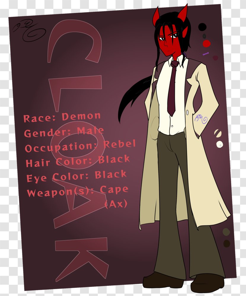 Illustration Poster Cartoon Text Messaging Character - Watercolor - Demon Cloak Transparent PNG