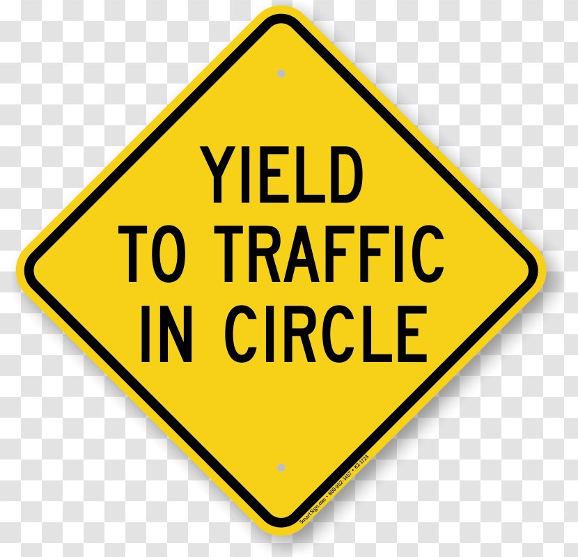 Cul-de-sac Traffic Sign Clip Art - Yellow - Yield Transparent PNG