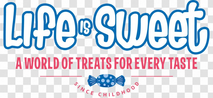 Logo Life Is Sweet Candy Store & Cupcake Sweetness Brand - Banner Transparent PNG