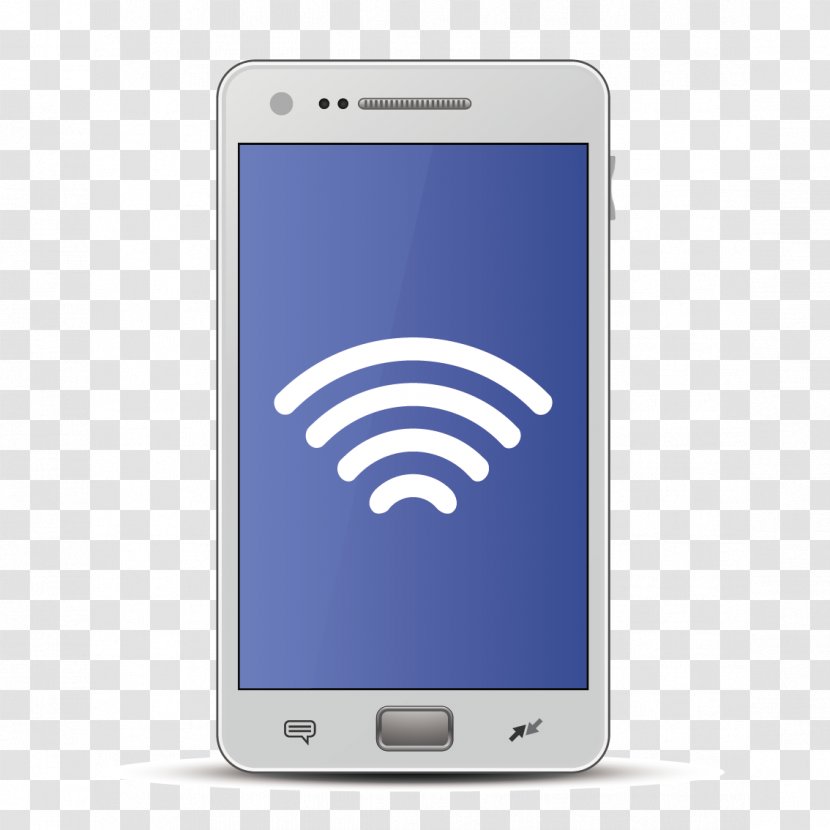 Wireless Wi-Fi Smartphone Icon - Electronic Device - Vector White Transparent PNG