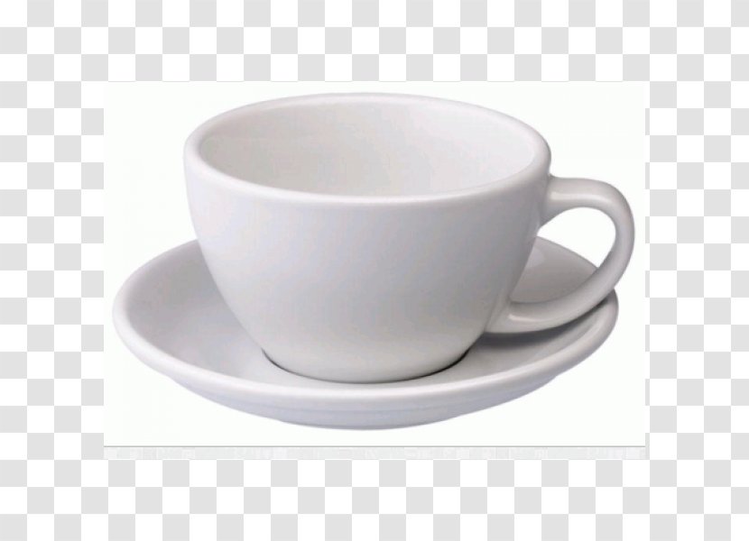 Espresso Coffee Flat White Latte Cappuccino - Porcelain Transparent PNG
