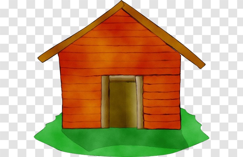 House Roof Cat Furniture Playhouse Clip Art - Watercolor - Building Hut Transparent PNG