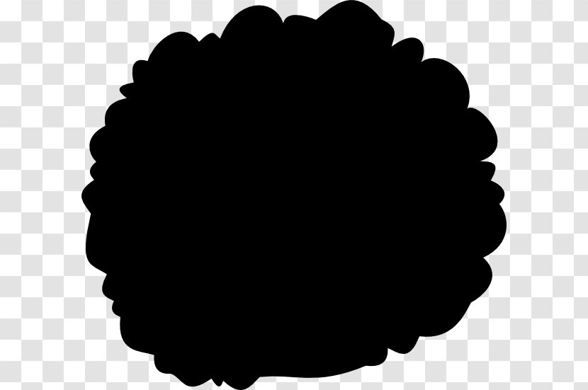 Afro-textured Hair Wig Clip Art - Black And White - Afro Transparent PNG