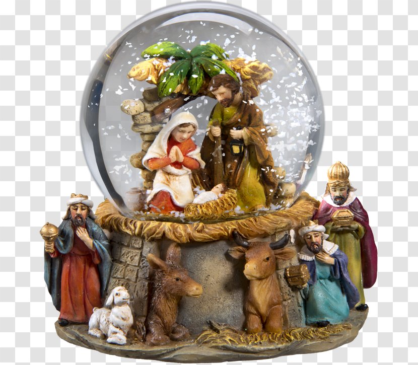 Bethlehem Nativity Scene Snow Globes Christmas Ornament - Of Jesus - Padre Pio Transparent PNG