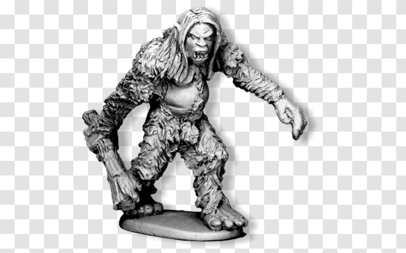Giant Troll Trolls Cave Legendary Creature - Monochrome - Ice Transparent PNG