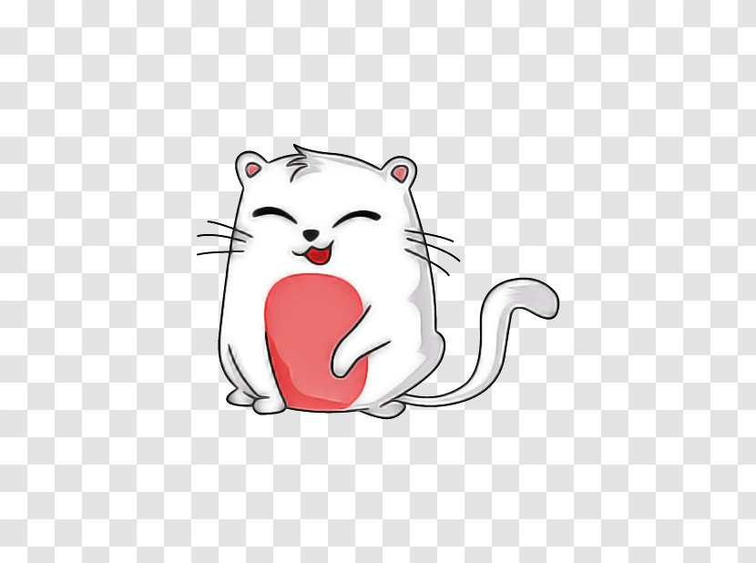 Cartoon Whiskers Tail Cat Tongue Transparent PNG