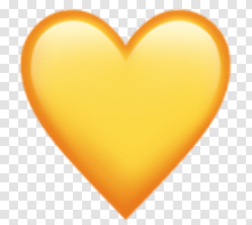Heart Yellow Emoji Love Color - Violet - Gold Transparent PNG