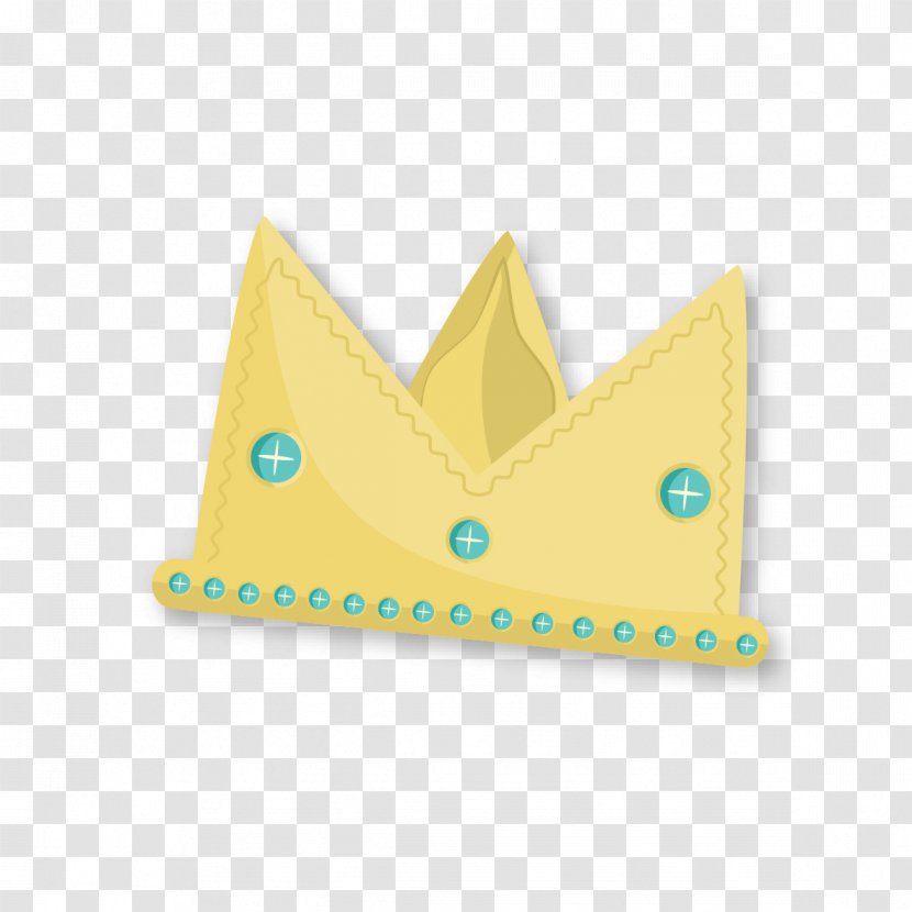 Cartoon Yellow Crown - Triangle - Turquoise Transparent PNG