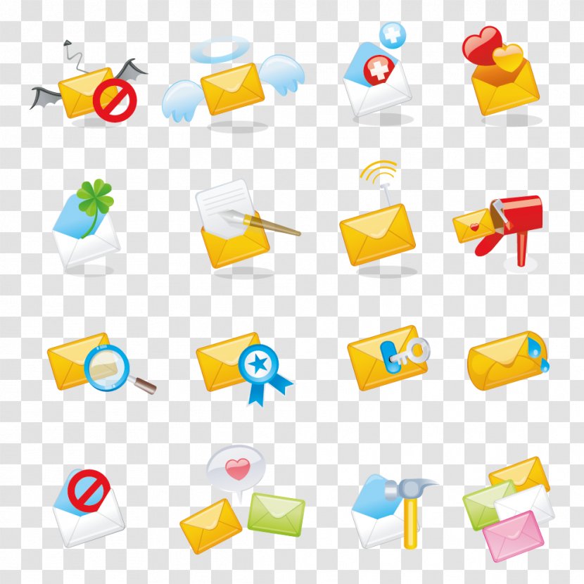 Mail Icon - Multiple Envelopes Flag Collection Transparent PNG
