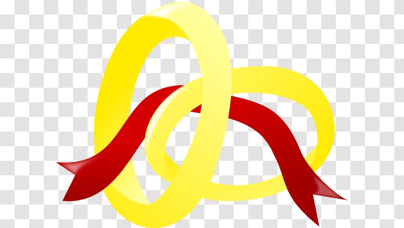 Wedding Ring Clip Art - Yellow - Ribbon Cliparts Transparent PNG