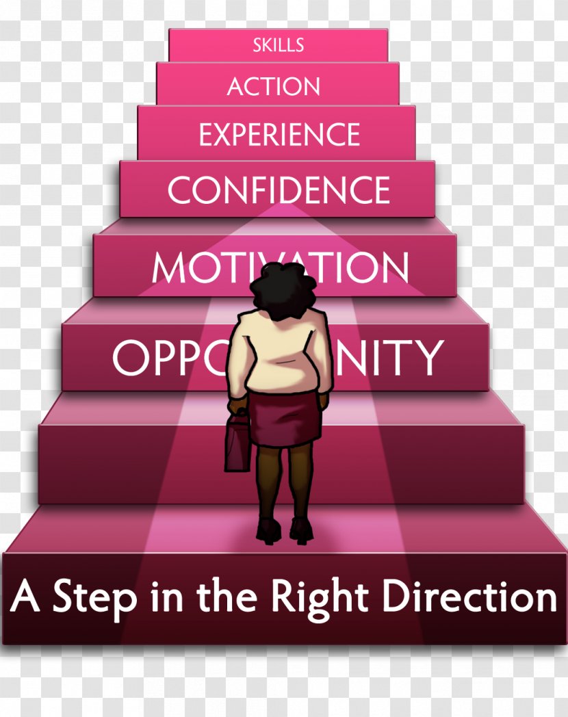 Project Goal Confidence Cartoon - Magenta - Step Right Up Transparent PNG