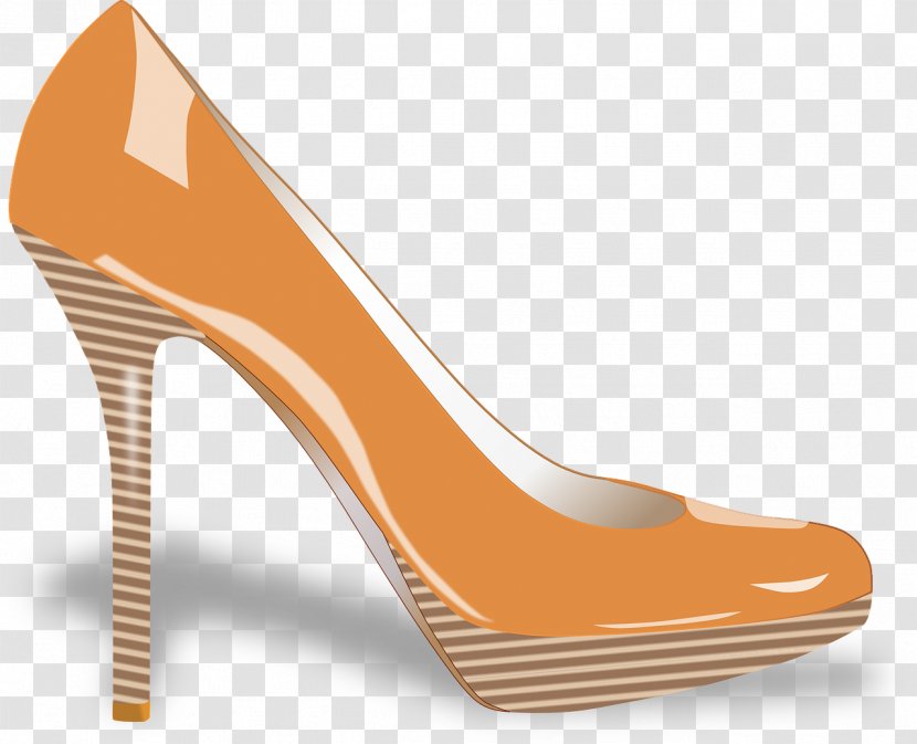 High-heeled Footwear Shoe Clothing Clip Art - Free Content - Yellow High Heels Transparent PNG