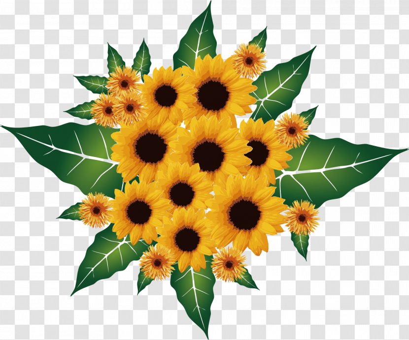 Flower Bouquet Clip Art - Flowering Plant - Sunflower Transparent PNG