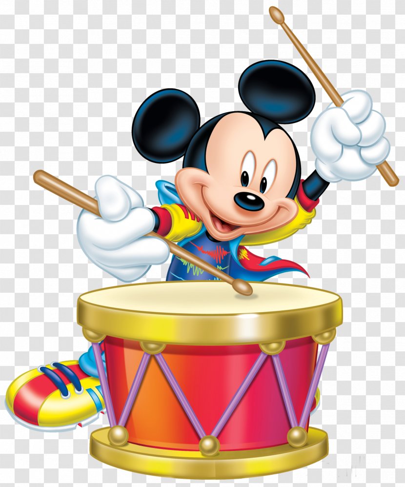 Mickey Mouse Minnie Donald Duck Daisy Clip Art - Drum - With Transparent Image Transparent PNG