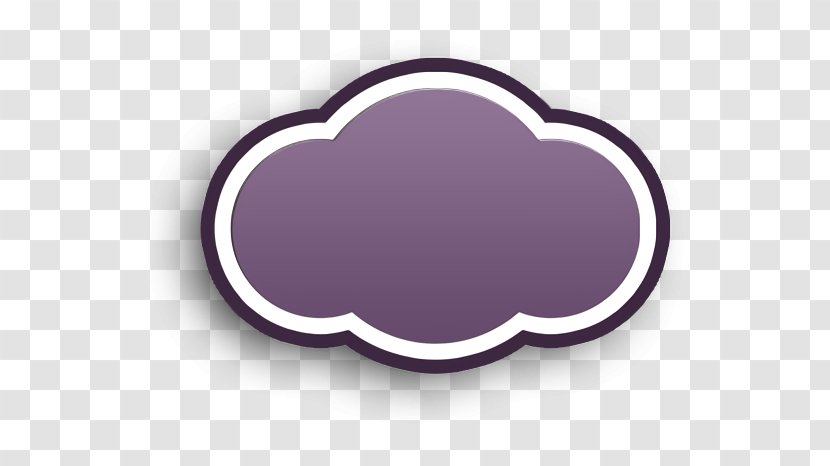 Cloud Icon - Violet - Oval Label Transparent PNG
