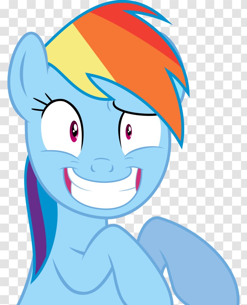 Rainbow Dash Pony DeviantArt - Cartoon - Mouth Smile Transparent PNG