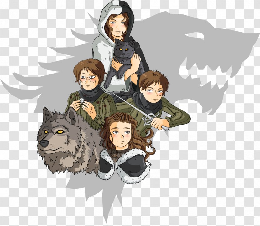 Jon Snow Daenerys Targaryen Tyrion Lannister Winter Is Coming House Stark - Watercolor - Game Of Thrones Transparent PNG