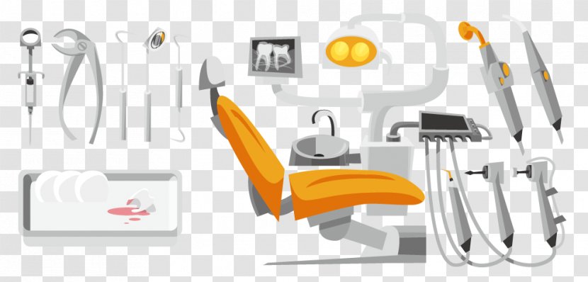 Dentistry Tooth Health Care Physician - Yellow - Vector Dentist Tools Transparent PNG
