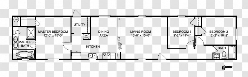Floor Plan House Bedroom Bathroom - Heart - Stadium Transparent PNG