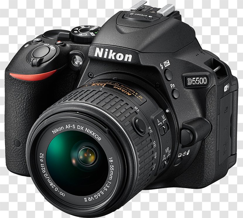 Nikon D5500 Digital SLR DX Format D5300 Camera - Slr Transparent PNG