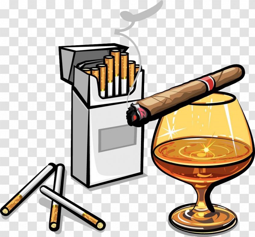 Alcohol Cigarette Stock Photography Clip Art - Tree - Hand Painted Box Transparent PNG