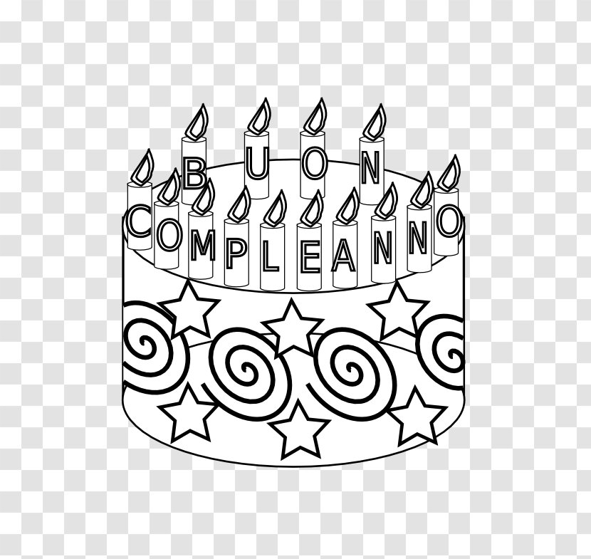 Birthday Cake Coloring Book Clip Art - Color Transparent PNG