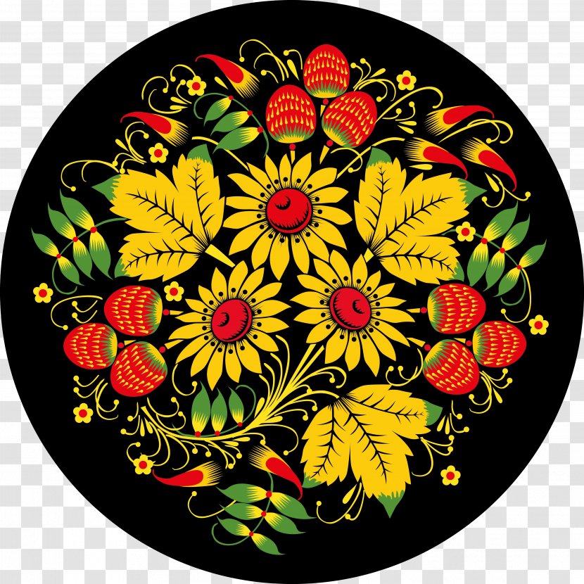Gorodets, Nizhny Novgorod Oblast Khokhloma Floral Design Gorodets Painting - Flora - Folk Art Transparent PNG