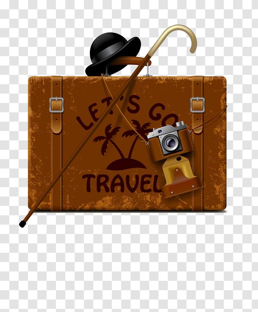 Suitcase Travel Royalty-free Illustration - Brown - Creative White Pull Away Transparent PNG