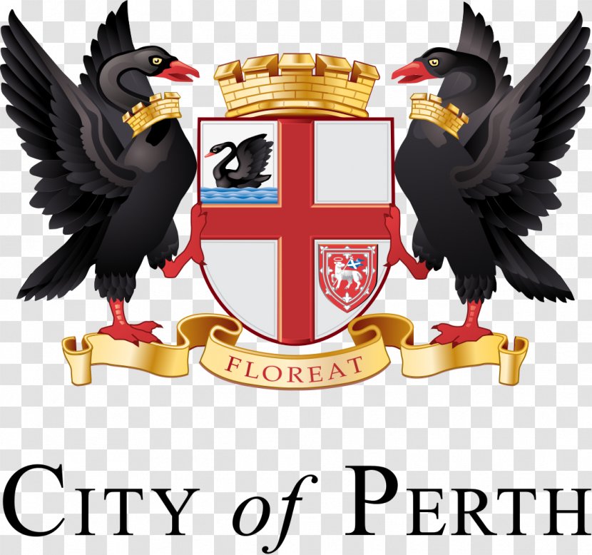 Perth Town Hall City Of Library Recycling Coat Arms Perth, Western Australia - Black Swan Transparent PNG