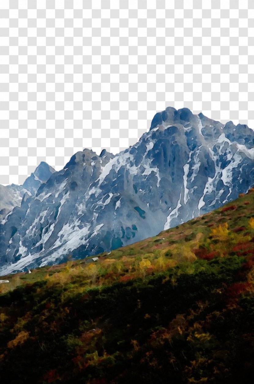 Mountainous Landforms Mountain Highland Range Natural Landscape - Paint - Fell Hill Transparent PNG