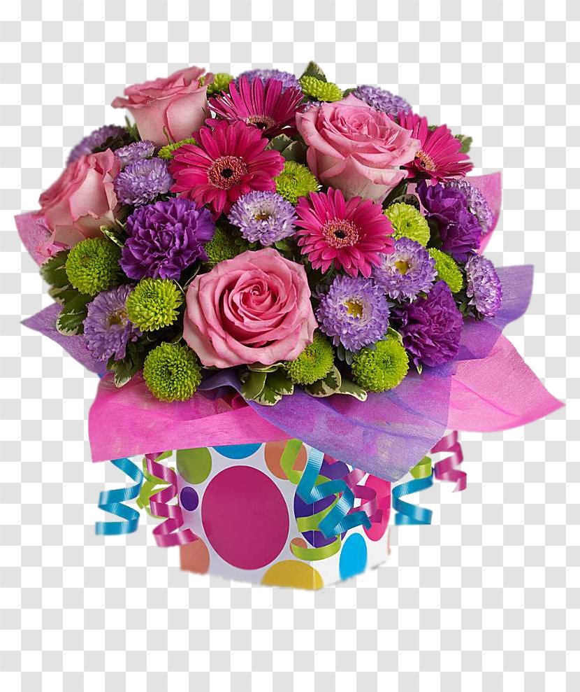 Flower Bouquet Floristry Gift Birthday - Floral Design Transparent PNG