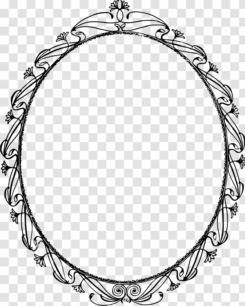 Picture Frames Oval Necklace Chain - Body Jewelry - FLORAL FRAMES Transparent PNG
