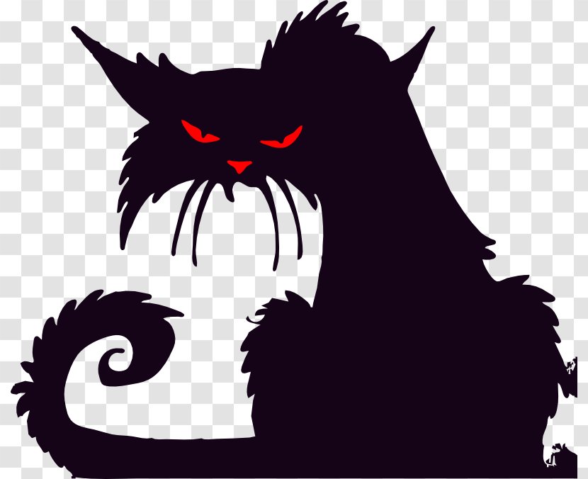 Halloween Silhouette Clip Art - Mammal - Pissed Off Picture Transparent PNG