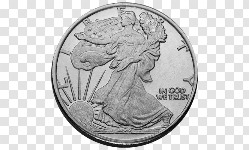 Bullion Coin Silver Canadian Maple Leaf Mint - Monochrome Photography - Liberty Transparent PNG