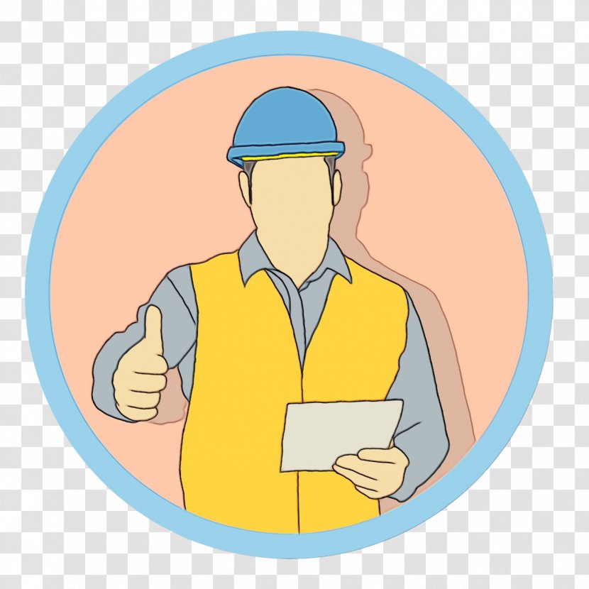 Hat Cartoon - Construction Worker - Gesture Headgear Transparent PNG