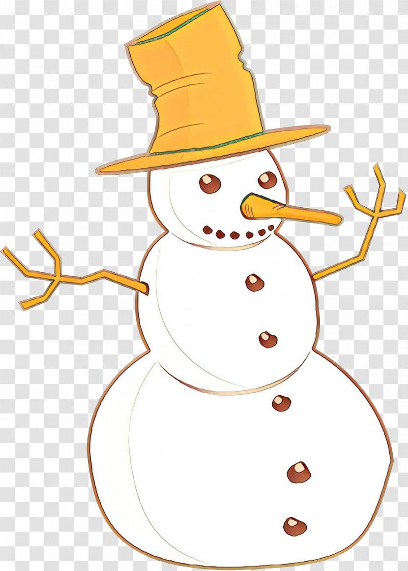 Snowman - Line Art Costume Hat Transparent PNG