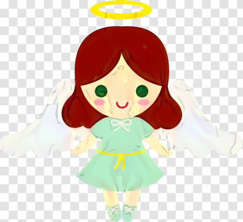 Angel Cartoon - Drawing - Animation Green Transparent PNG