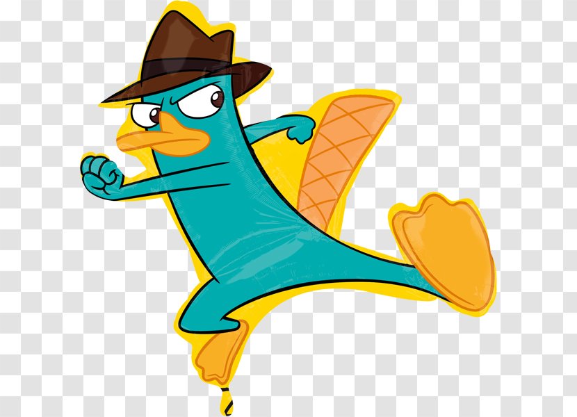 Perry The Platypus Ferb Fletcher Phineas Flynn Balloon - Birthday Transparent PNG