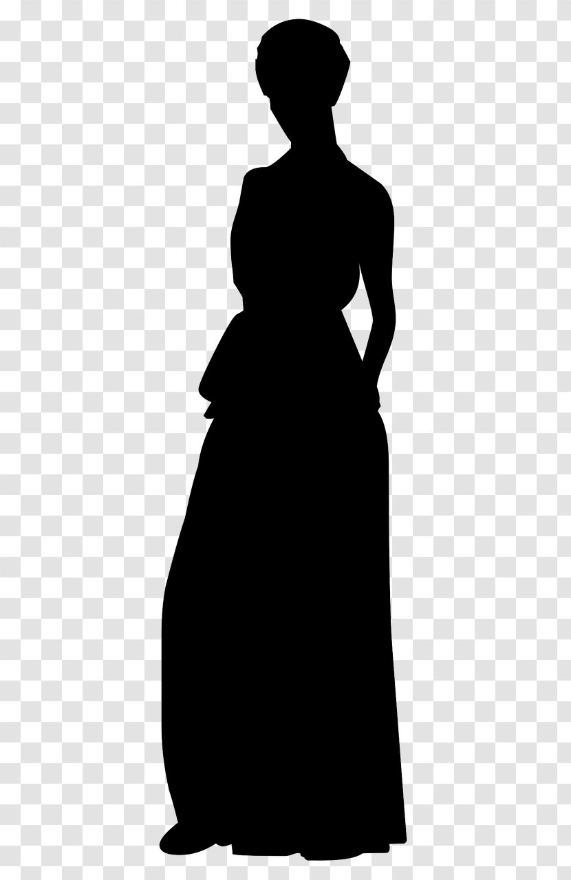 Wedding Dress Evening Gown Silhouette - Standing - Bridal Transparent PNG