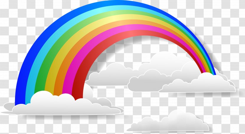 Rainbow Cloud Iridescence Euclidean Vector Transparent PNG