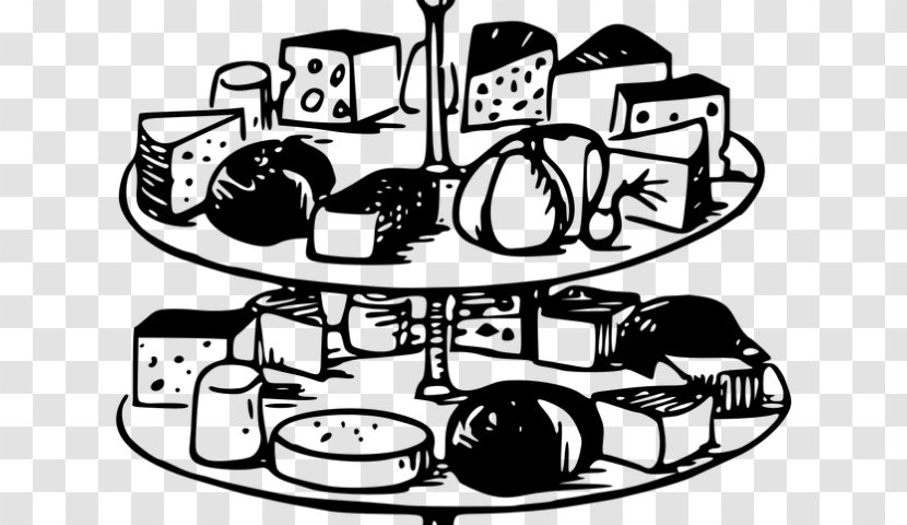 Cheese Cartoon - Food - Blackandwhite Coloring Book Transparent PNG