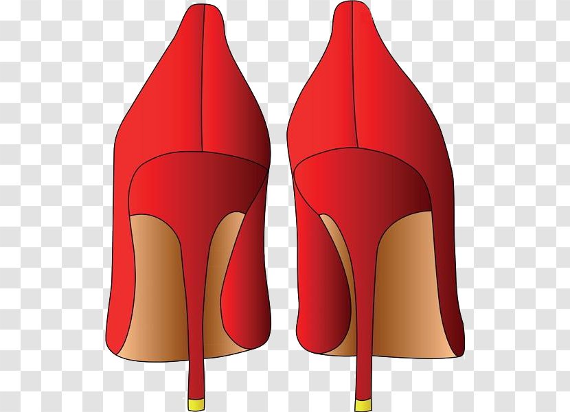 High-heeled Footwear Shoe Stiletto Heel Stock Illustration - High Heeled - Cartoon Red Heels Transparent PNG