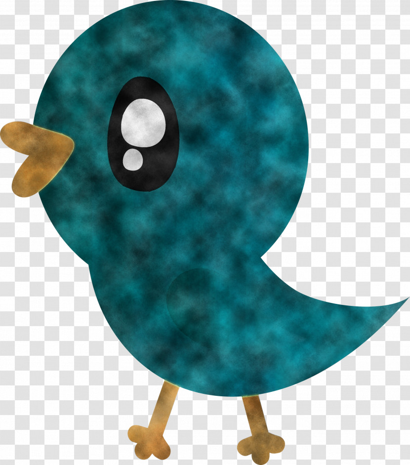 Turquoise Cartoon Teal Duck Bird Transparent PNG